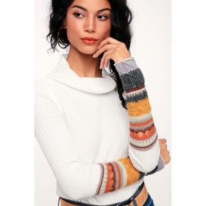 Free People Mixed Up Cuff Thermal Top